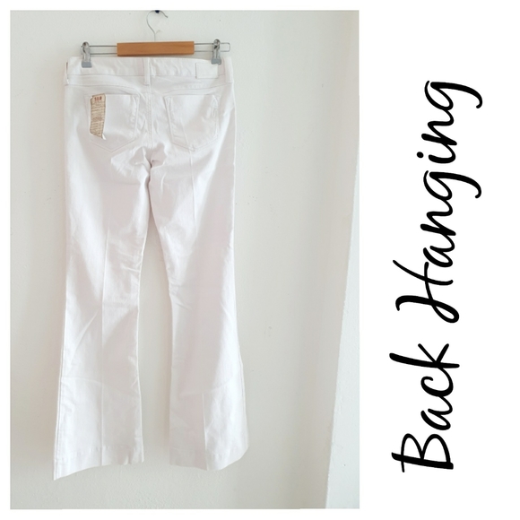 NWT WHITE DENIM Highwaisted Belle Bottom Jeans - Picture 3 of 10